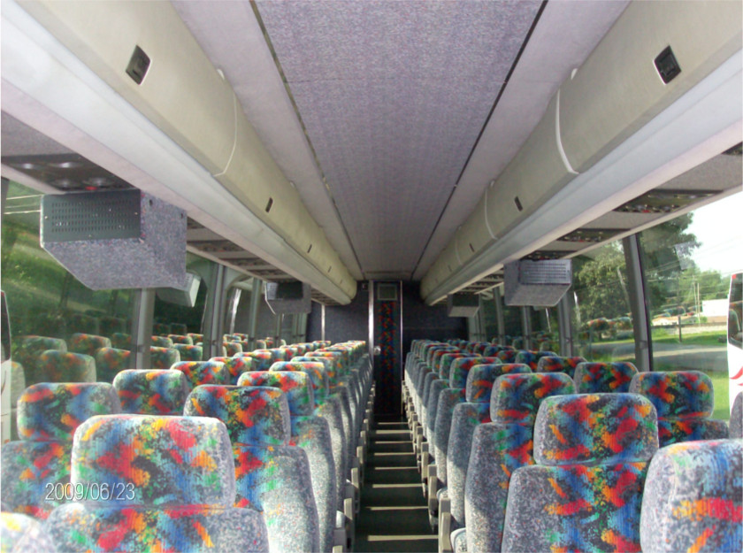 Interior of a 56 passenger bus